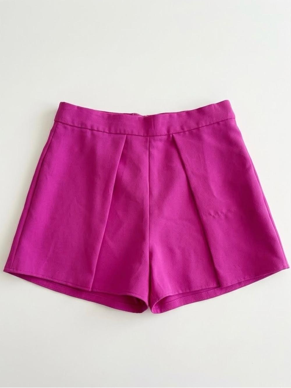 Lulu's High-Waist Fuchsia Pleated Shorts